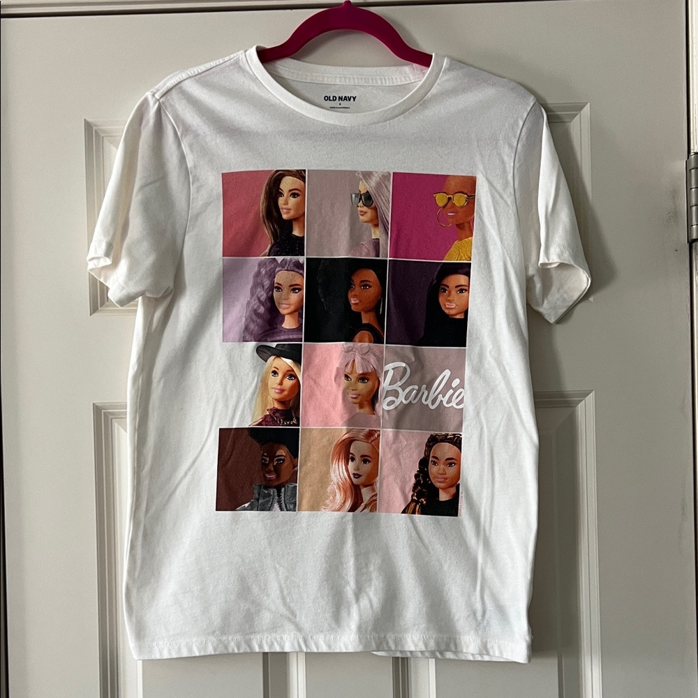 Old Navy Multicolor Barbie Collage Tee